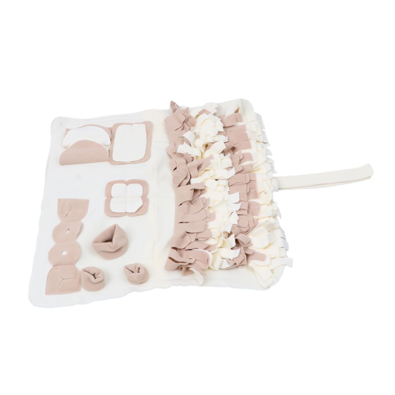 FRCOLOR Tapis de Fouille pour Chien en Peluche, Beige, pour L’Apprentissage de L’Alimentation Lente, Activités Intérieures, Petits et Grands Chiens