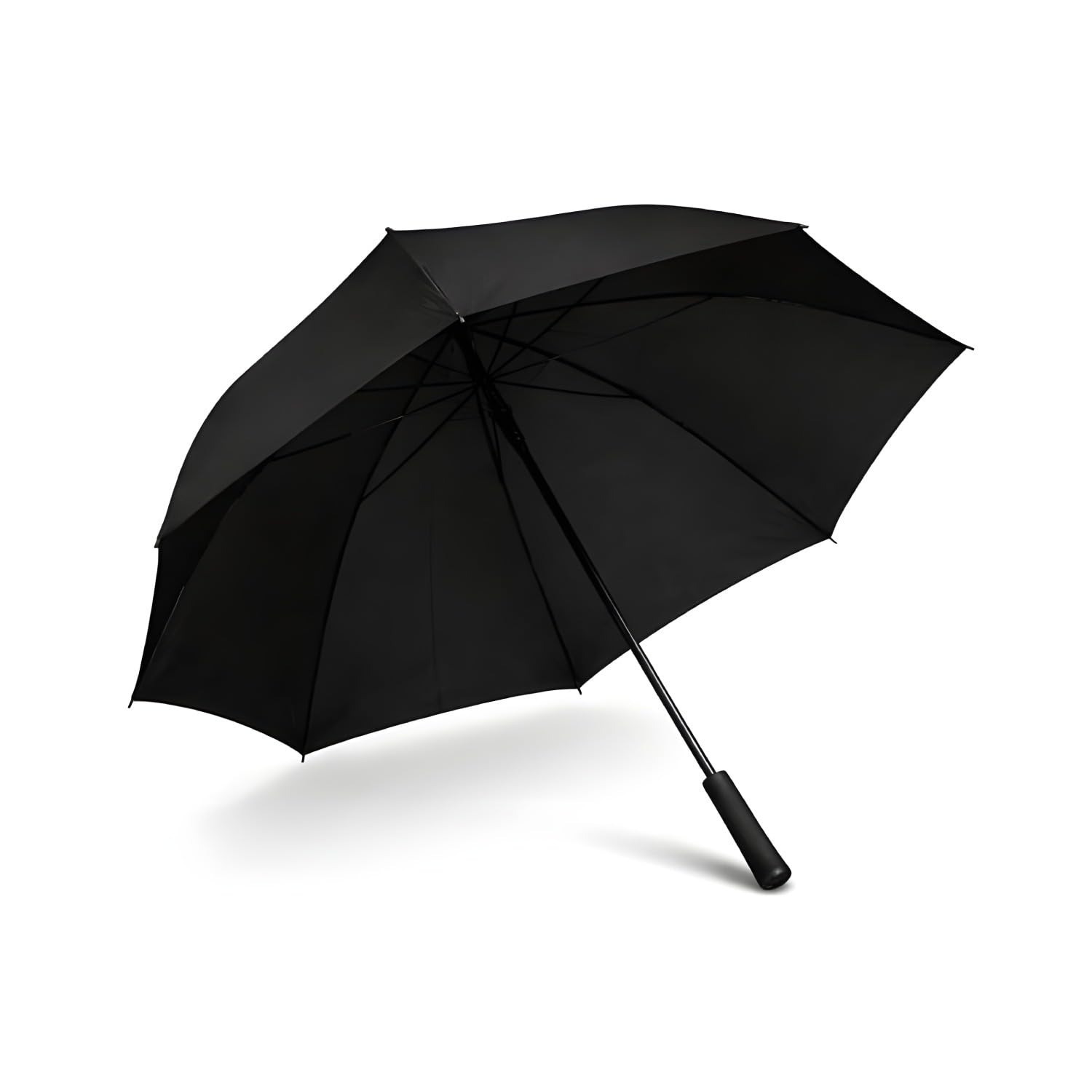 Octave Unisex Black Octave® Golf Umbrella, 95Cm Automatic Open Canopy, Soft Grip Handle Umbrella Windproof, Large Umbrella Windproof Strong, Outdoor Sun, Rain, Wind Protection Stick Umbrellas (Black)