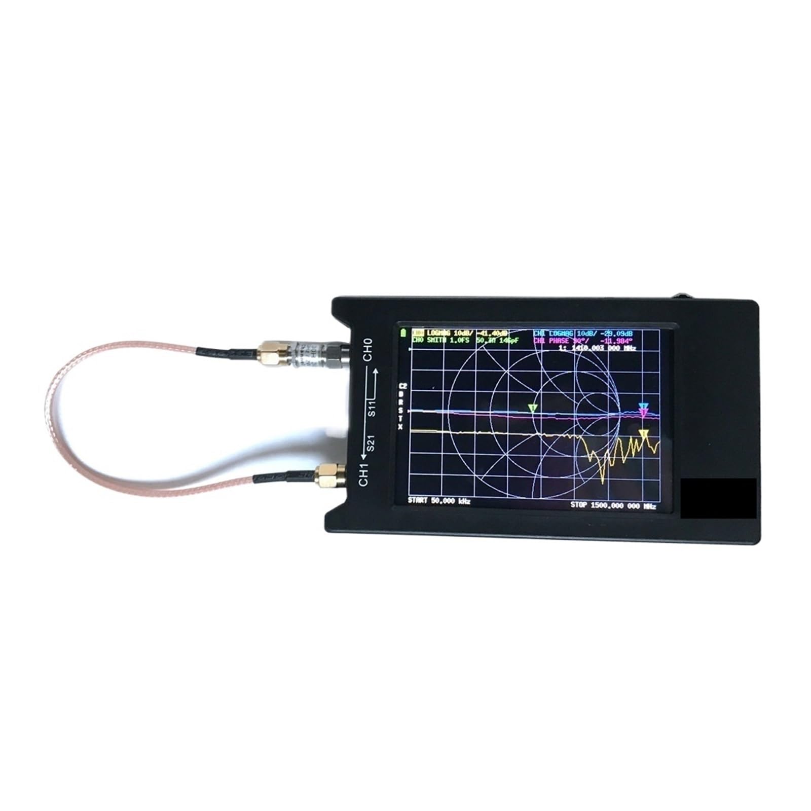 Analizator sieci 2 szt. 1,5 GHz wektorowy analizator sieci VNA-H4 z 4-calowym wyświetlaczem, antenowy do fal krótkich HF, VHF, UHF do diagnostyki kabli sieciowych