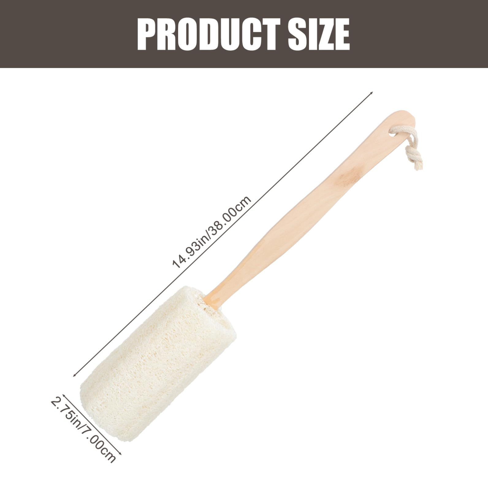 Angoily 6piezas Esponja Exfoliante De Ducha Mango De Madera De Cepillo De Baño Para Limpieza Corporal Casa Cepillo De Piel De Loofah Natural Para Exfoliación y Cuidado Piel