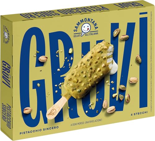 Sammontana Gelato Stecco Gruvi Pistacchio 4 Pz, 240 g (Surgelato)
