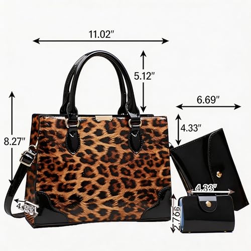 Bolso Hobo para Mujer con Estampado Leopardo y Billetera miniatura 2
