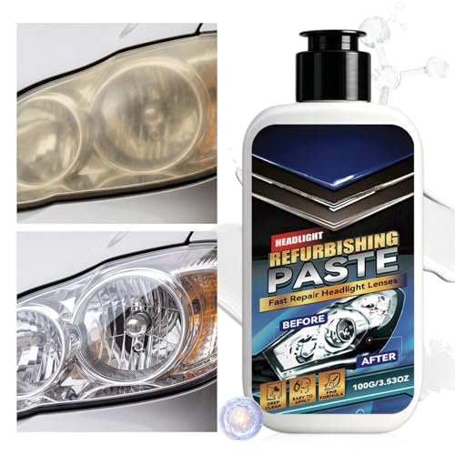 Genérico Restaurador De Faros - 100 g Renovación Lentes Coche para Faro,Pasta Restauración Ópticas - Mantenimiento Arañazos Reparación Oxidación SUV Vehículo Sedán Camión Exterior Garaje