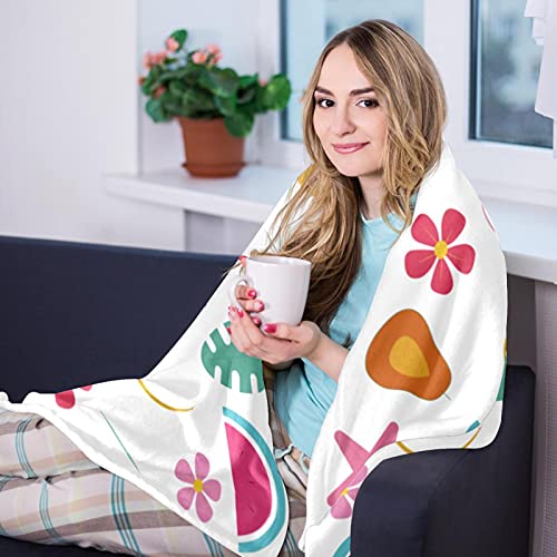Couverture douce de lit haut de gamme avec imprimé tropical chic - 8