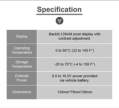 Autophix OM127 Specifications Table
