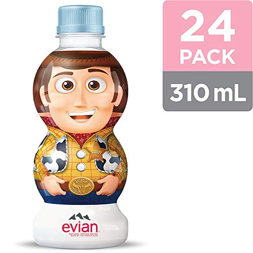 evian Natural Spring Kids Character Bottle 310 mL 10.48 Ounce 24 Count, Naturally