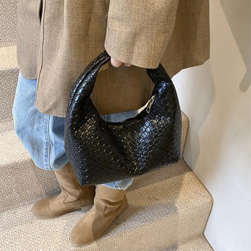 Sac à main épaule tissé d'une élégance classique texture douce - 5