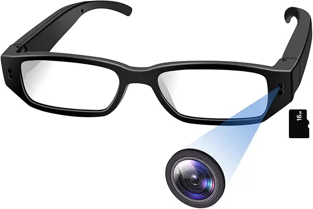 Lunettes Caméra Cachée Espion HD 1080P - Caméra Sport Vélo Moto