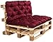 HOMECALL - Cuscino con schienale reversibile per pallet da giardino, 120 x 140 x 12 cm circa, multicolore