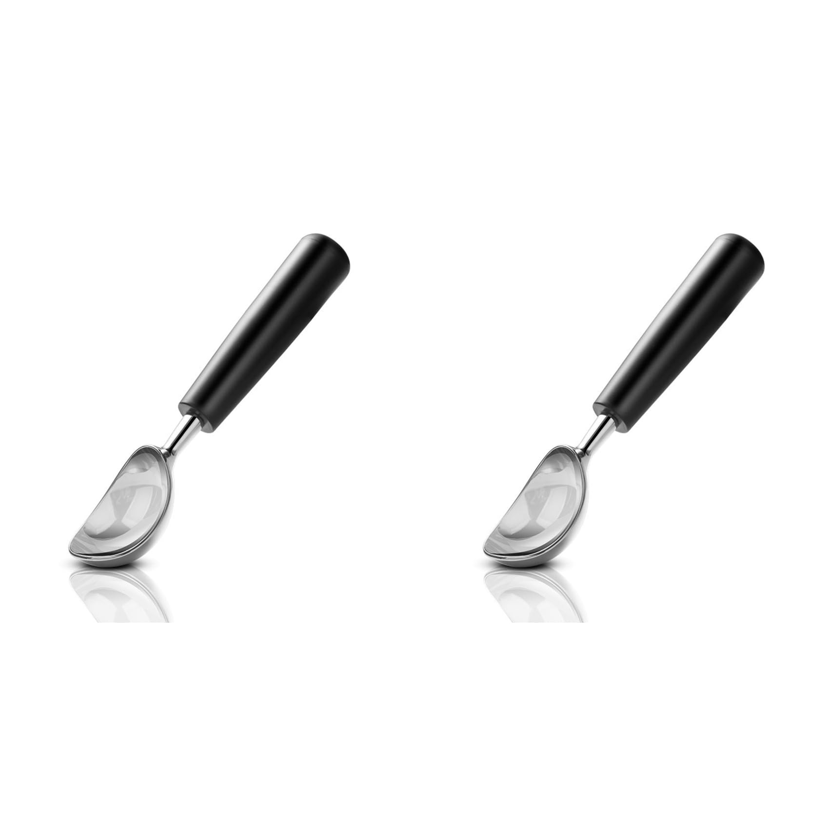Hndhbfgrt 2X Ice Cream Scoop Stainless Steel, Ice Cream Scooper Professional Large Ice Cream Scoops with Non-Slip Rubber Handle