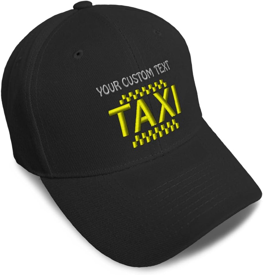 Custom Baseball Caps for Men & Women Embroidered Taxi Embroidery Ladies & Men Baseball Hats Acrylic