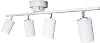 Yamazen SPL-A4R83WH Interior Ceiling Light, 4 Lights, Spotlight, Ceiling Light, E26 Base, Angle Adjustment Function, Northern Europe, LED Bulb, Sold Separately, White