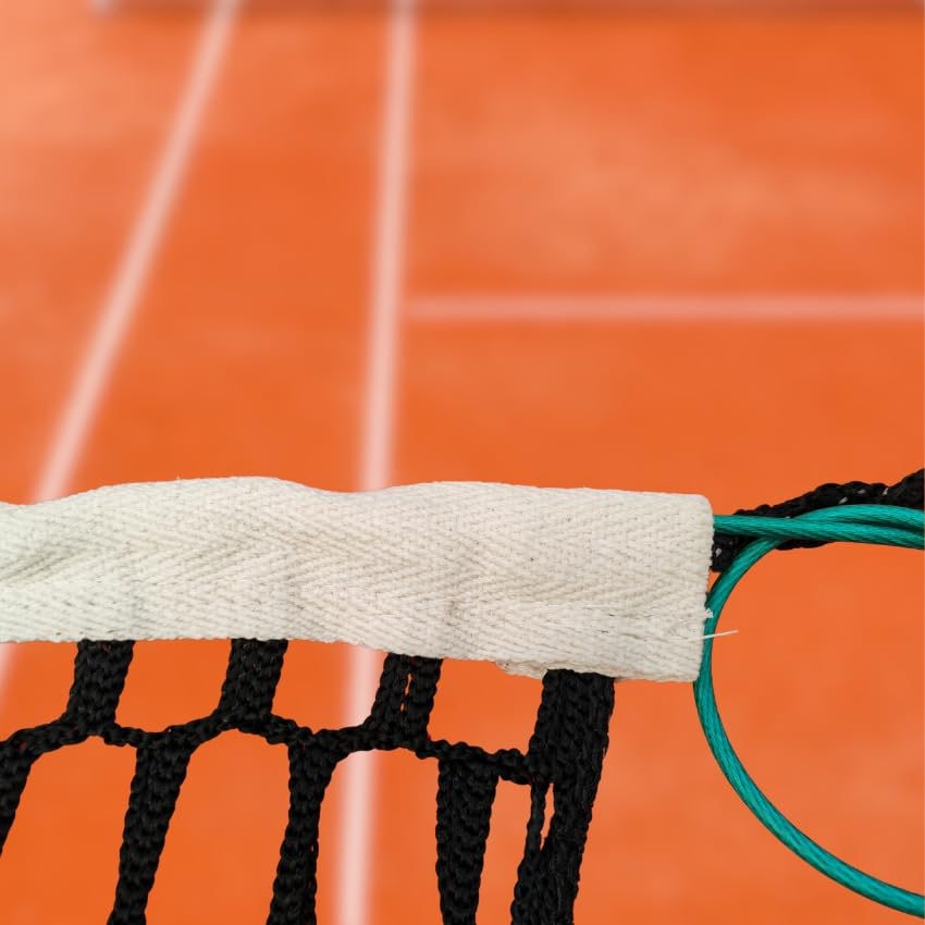 Rete Tennis Regolamentare da gara con nastro superiore in cotone - filo mm 4