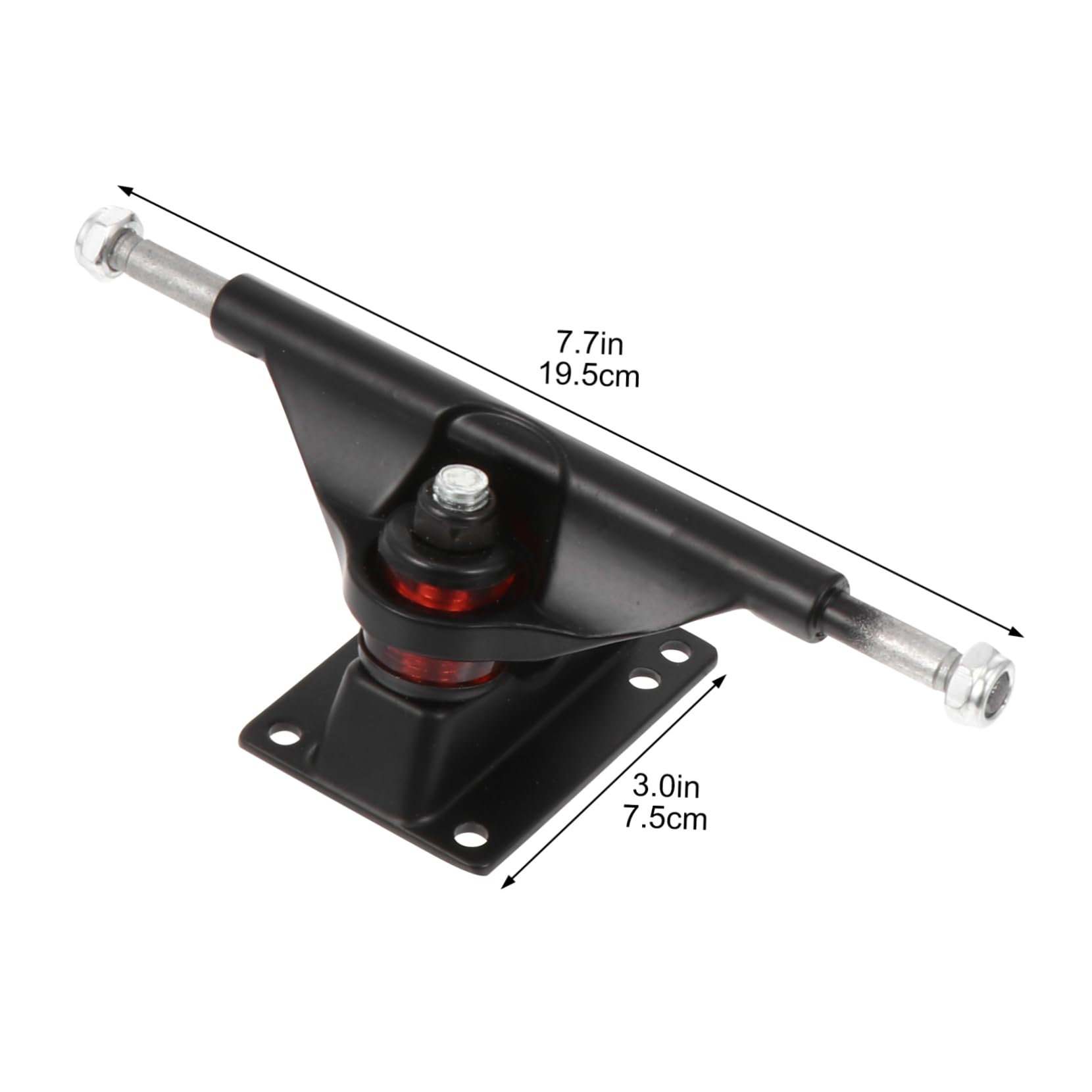 Camions de Skateboard Double Tilt, Kit Complet Noir en Alliage D'aluminium