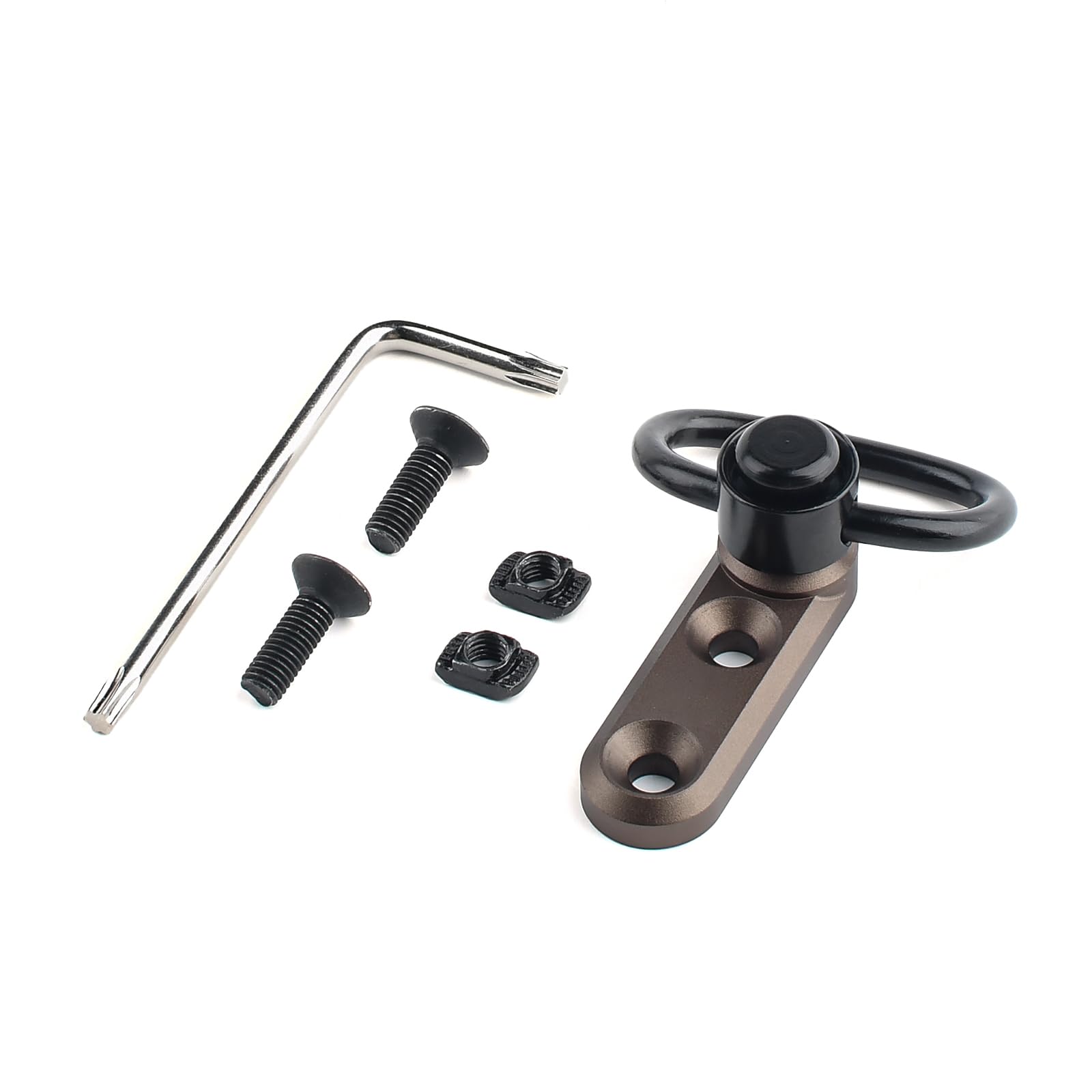 QD Sling Swivel Mount Adapter Tactical Sling Mount for Mlok/Keymod Rail System Tan