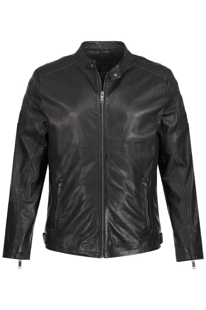 JP 1880 Herren große Größen Übergrößen Menswear L-8XL Lederjacke, Bikerstyle, feinstes Lamm-Nappa, Schulter-Steppung 820704