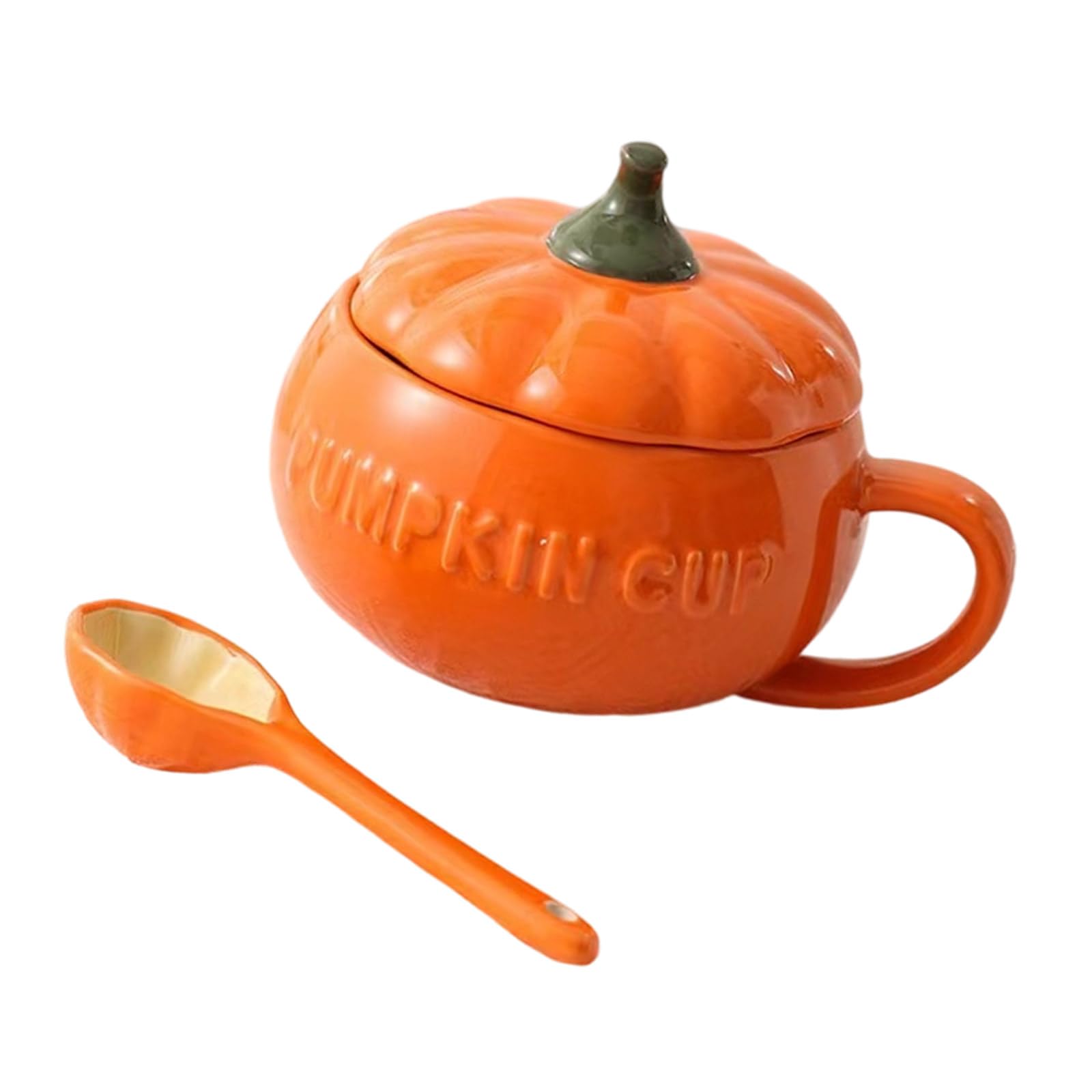 Xinsheinelry Festival Pumpkin Designs Ceramic Cup Oven Safe Mug Halloween Party Supplies Drinkware for Hot Beverages Halloween Party Tableware Pumpkin Shape Coffee Cup