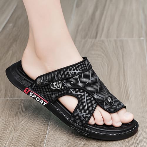 Fashion Bunion Orthopedic Flip Flops Men,Summer Travel Walking Toe Corrector Slippers for Mens,Comfy Breathable Bunion Corrector Beach Sandals,with Arch Support2