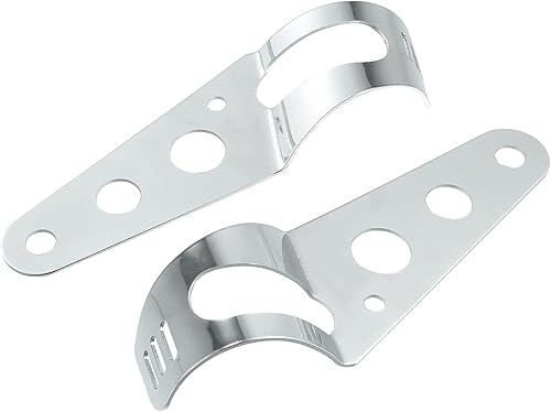 Miniatura 5 de ACROPIX Soportes universales para faros delanteros de motocicleta de 1.299in a 1.693in, tono plateado, paquete de 2