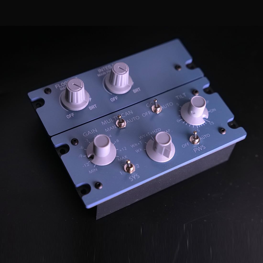 ToyGhillied A112 1:1 Flugsimulator Bedienfeld CKPT-LT WXR-Radar für A32X A33X A35X, Kompatibel mit MSFS 2024/2020 Fenix FBW Toliss, Wetterradar Modul USB-C