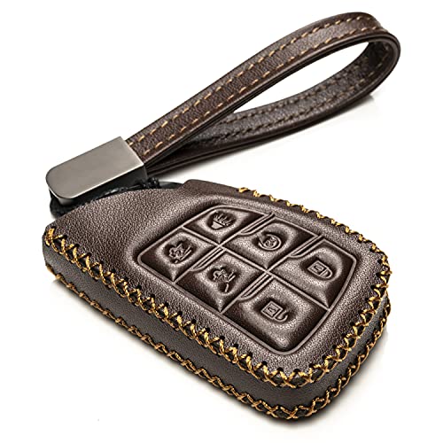 Étui en cuir véritable Chevrolet Suburban Tahoe protection clé de luxe marron