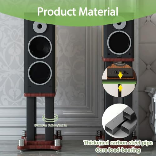 Soportes de suelo para altavoces antivibración par de metal robusto de 50cm 5