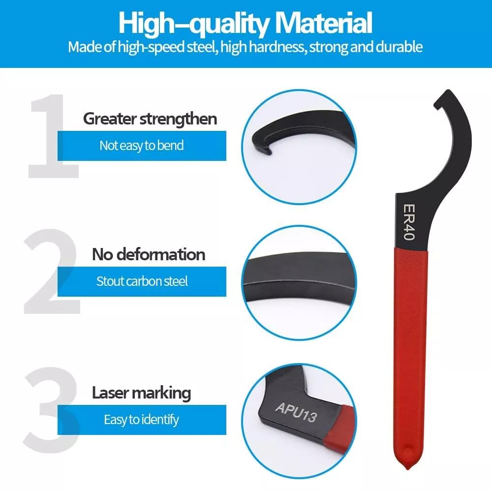 Crozgan 4pcs Coil Over Wrench Shock Spanner Adjustable C Shape Wrenches Tool Coilover Wrench - Image 4