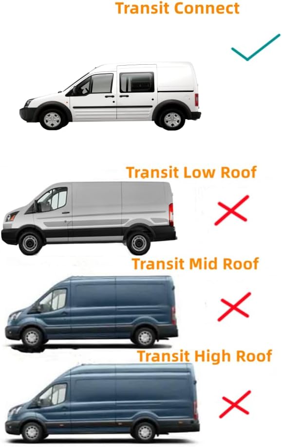 Driver/Left Side Back Window Glass Privacy Replacement for Ford Transit Connect 2010-2013