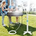 Tesmotor Stand Misters for Outside Patio, Standing Misters with Adjustable 46in Height, 5 Brass Nozzles and 26FT Line, Standing Misting Cooling System for BBQ, Patio, Pool, and Outdoor Water Fun