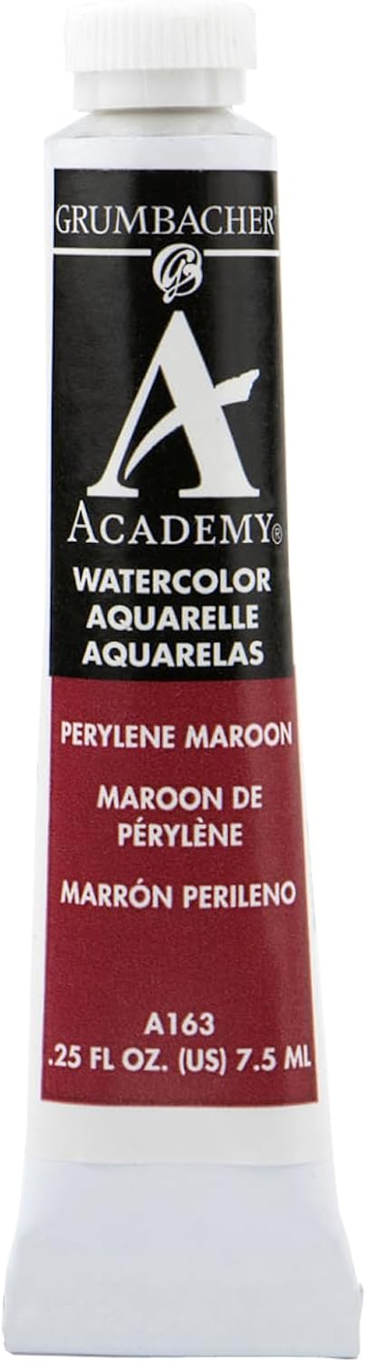 Grumbacher Academy Watercolor Paint, 7.5ml/0.25 oz., Thalo Crimson (A204) (Pack of 2)