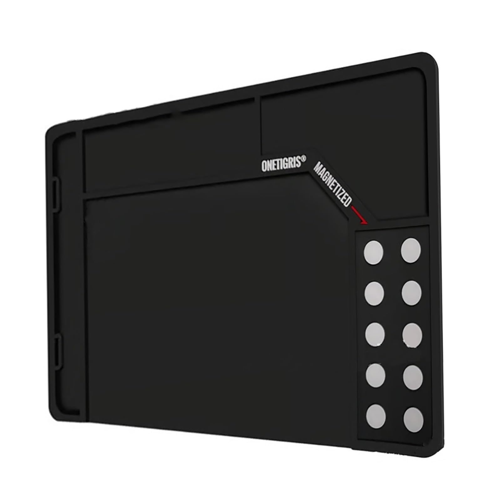STWBHW Gun Cleaning Mat,Rifle Pistol Gun Mat with Magnetic Dots,Non-Slip Oil Resistant Rubber Mat Repair Workbench Mat,Magnetic Tool Cleaning Mat Non Slip Design,for Shotgun, Pistols(Black,41CM)