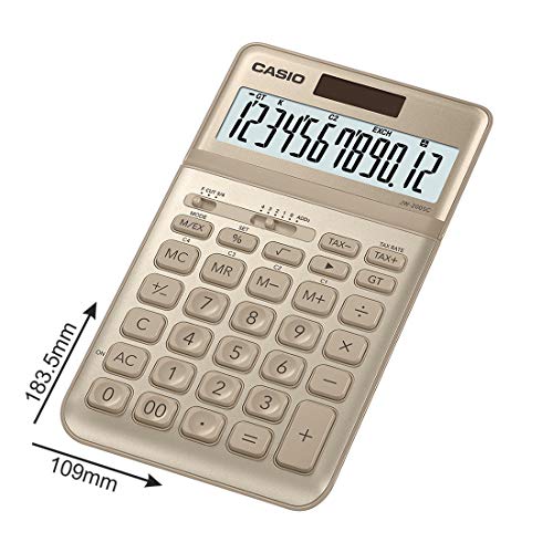 Image of Casio JW-200SC-GD Premium & Stylish Calculator (Gold)