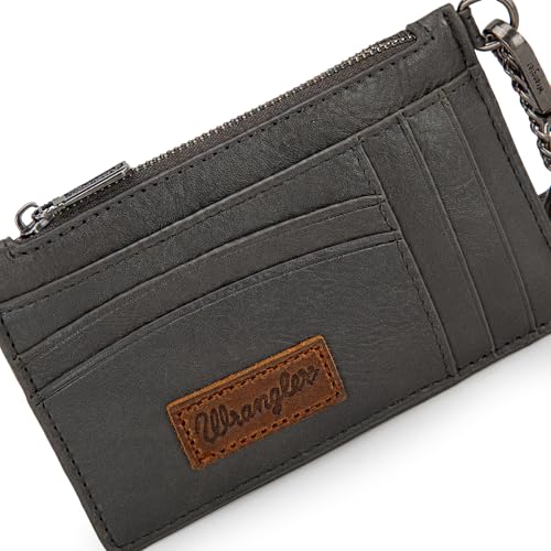 Image of Montana West X Wrangler Card Holder RFID Credit Card Holder for Women Small Card Wallet Keychain Wallet with Wristlet Strap