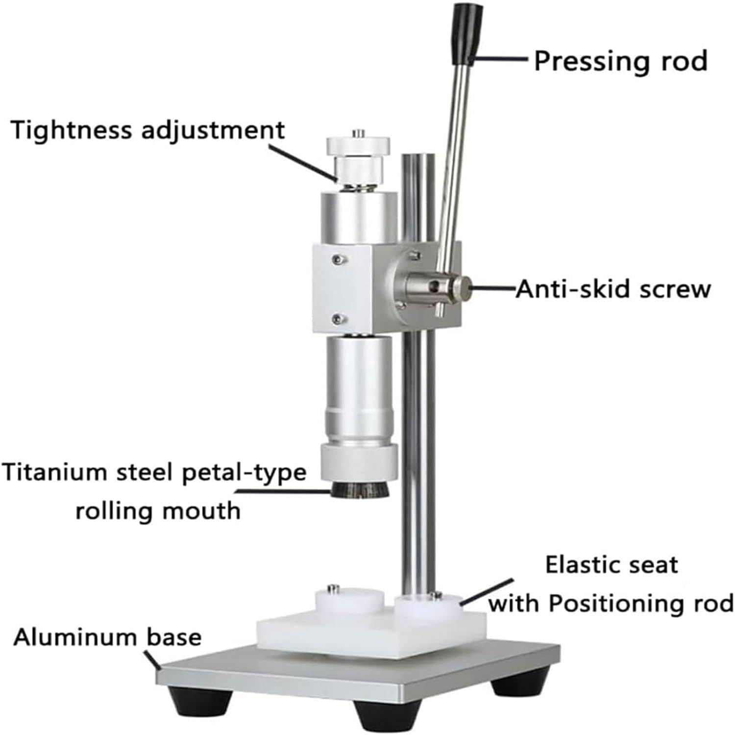 Perfume CrimperHeight Adjustable Crimping MachineStainless Press Capping MachineManual Perfume CapperPress Capping Tool20mm product thumbnail 4