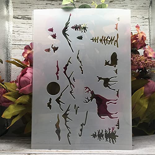 Plantillas para pintar, A4 de 29 cm, diseño de árbol de sol, árbol de sol, plantillas para pintar en pared, álbum de recortes, álbum de relieve, plantilla decorativa Cover