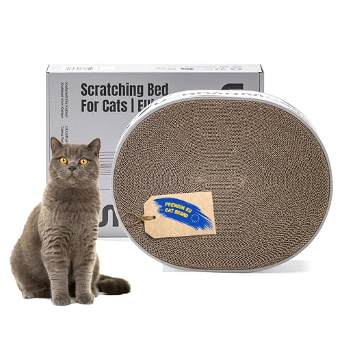 Cama Rascador Para Gatos Rascador Ovalado De Cartón 100 Reciclado, Cama De 42 Cm Con Hierba Gatera Natural, Accesorio Robusto Para Gatos Pequeñ Cama Rascador Para Gatos Rascador Ovalado De Cartón 100 Reciclado, Cama De 42 Cm Con Hierba Gatera Natural, Accesorio Robusto Para Gatos Pequeñ