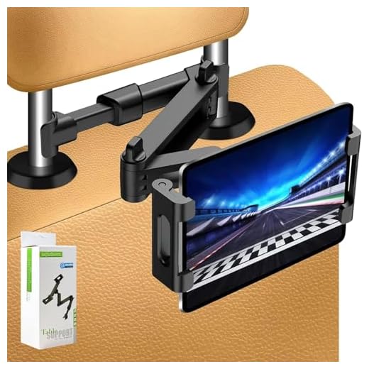 najiaxiaowu Tablet Holder for Car,ipad Headrest Mount for 5.5-18.4 Inch ipad/Phones Car Tablet Holder with 360°Rotating Adjustable Trip Essentials,Black