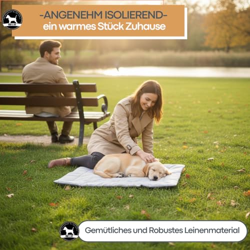 Abby&Ivy Hundedecke für Unterwegs 90x70cm- Faltbare, Waschbare, Rutschfeste Decke für kleine und mittlere Hunde - Leicht, Robust, Pflegeleicht & Isolierend, Ideale Resiedecke, Auto - und Outdoor-decke