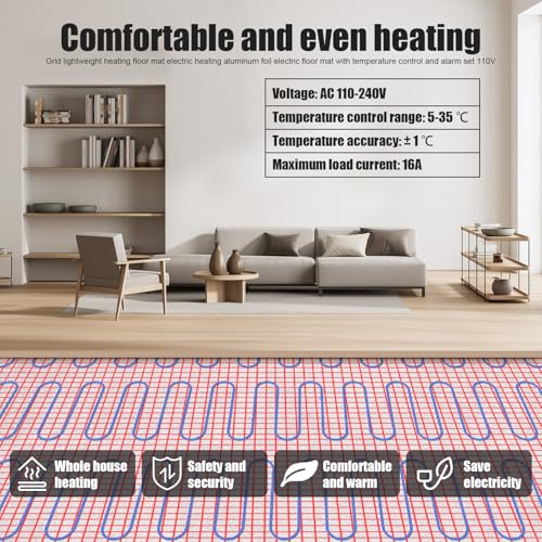 Calefactor Eléctrico Piso Radiante con Termostato Digital miniatura 5