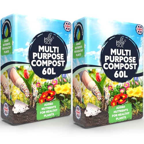 Pelle & Sol 120L Multi Purpose Compost - Compost for Outdoor Plants & Soil for Plants Indoors - Potting Soil for Pots Plants Outdoor - All Purpose Nutrient Rich Fertiliser Houseplant Potting Mix