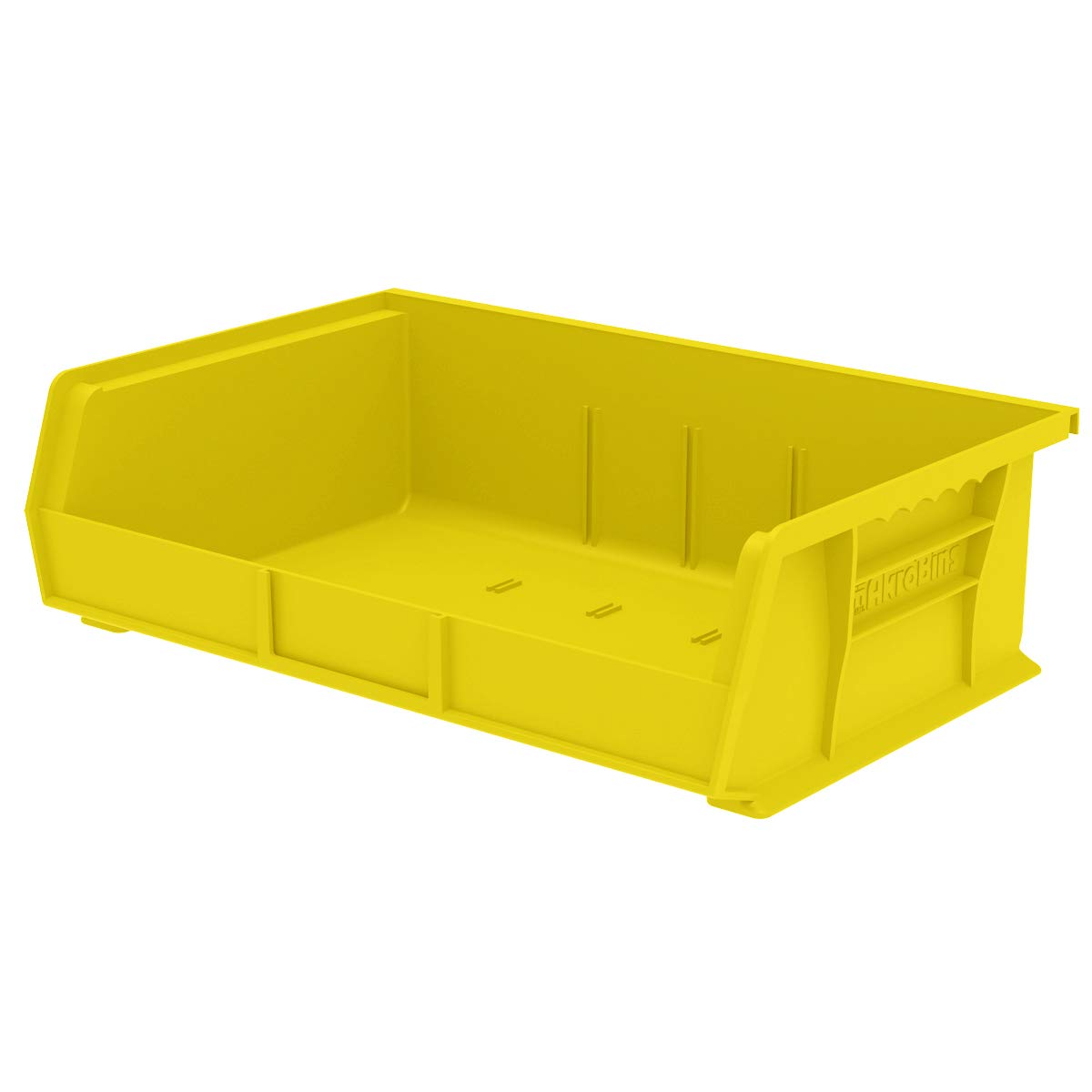 Akro-Mils 30255 AkroBins Plastic Storage Bins, Space-Saving Stackable Bins for Garage, Pantry, Craft Organization, 11-" x 16-" x 5-", Yellow, 6-Pack