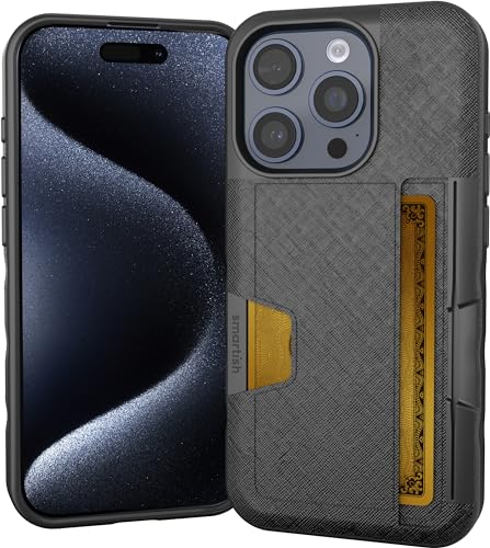 Smartish® iPhone 15 Pro Wallet Case - Wallet Slayer Vol. 2 [Slim + Protective] Credit Card Holder w/Kickstand - Drop Tested...
