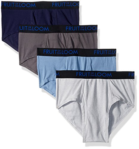 Fruit of the Loom Men's 4pk Breathable Cotton Micro-mesh Briefs