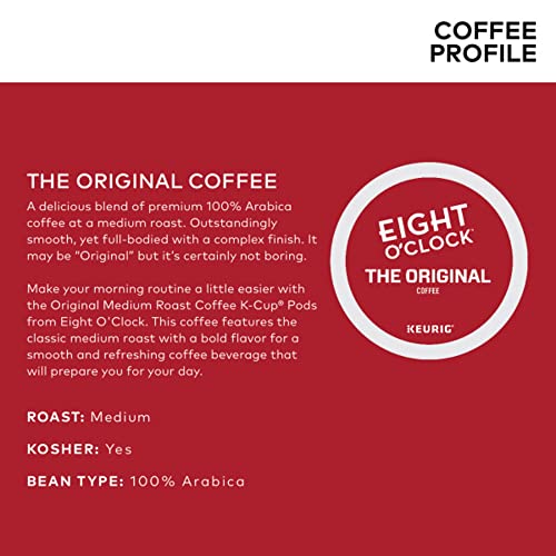 Eight O'clock Coffee The Original, Single-Serve Keurig K-Cup Pods, Medium Roast Coffee Pods, 24 Count (Pack Of 4) #TOP2