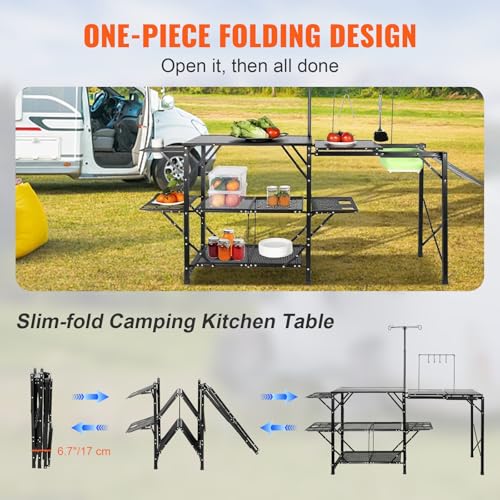 Happybuy Camping Kitchen Table miniatura 6
