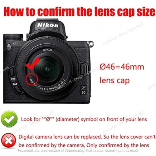 Image of MOSTOS - 46mm Camera UV Filter for Nikon Z50 Z30 and for NIKKOR Z DX 16-50mm f /3.5-6.3 VR Lens