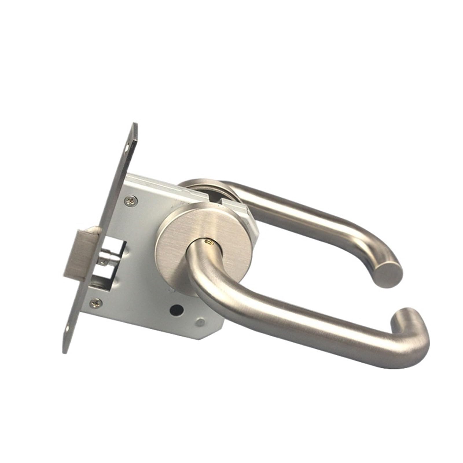 Aepqbgqj One Color 304 Stainless Steel Lever Handle Lock Hollow Bent Tube Single Latch Indoor