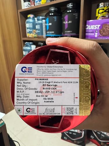 Image of Blood Lock Stim Loaded Electrifying Pre-Workout,60 Servings (315G, Rockstar Reserve)