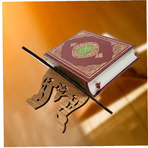 Prayer Book Stand Kuran Holder Quran plat houten Natural voor Eid Mubarak Decoratie Partij Supplies Islamitische - Image 5