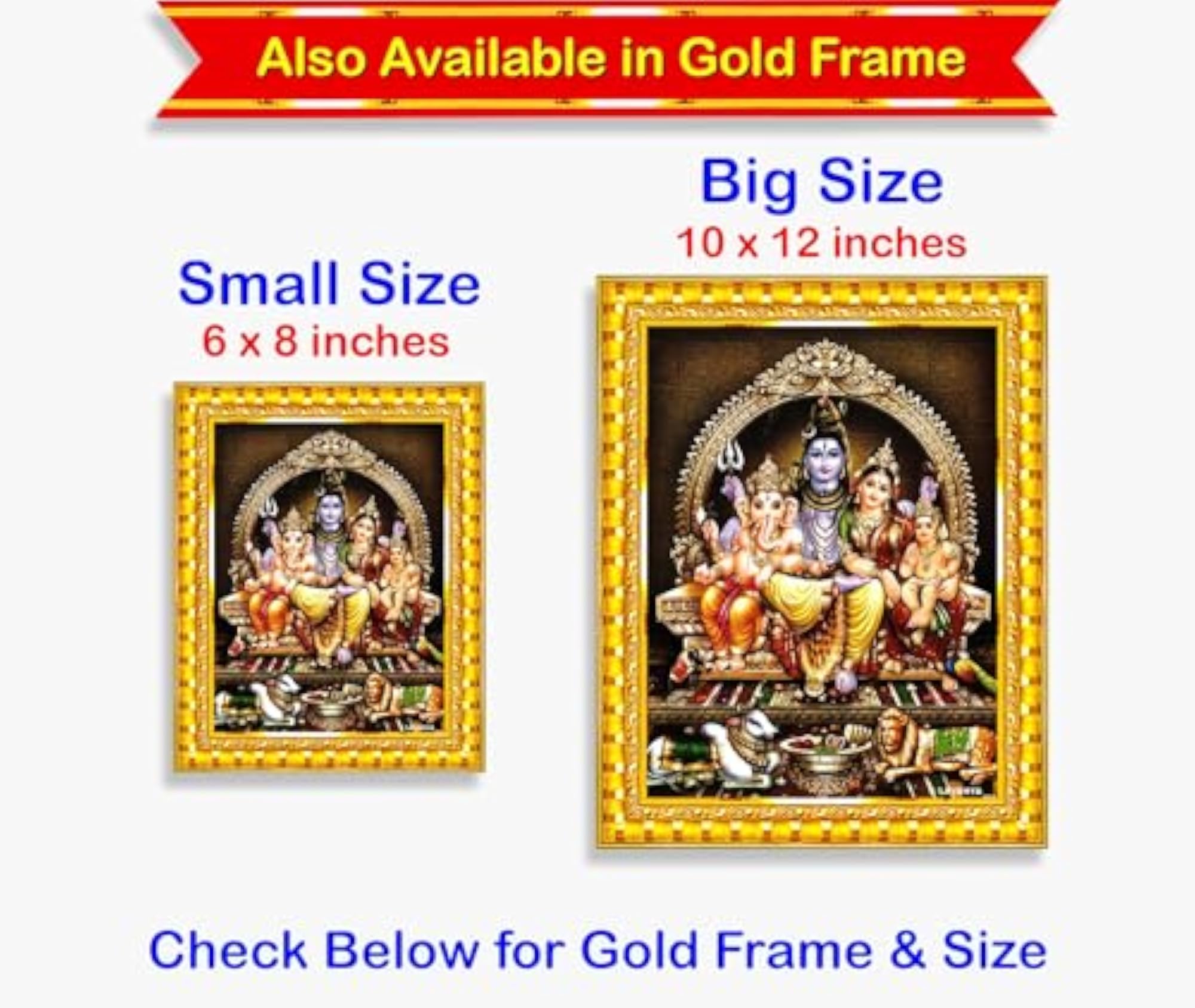 Shiv Parivar Wall Painting Framed Home Decor